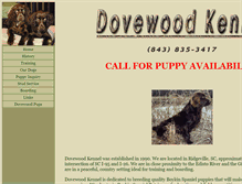 Tablet Screenshot of dovewoodkennel.net